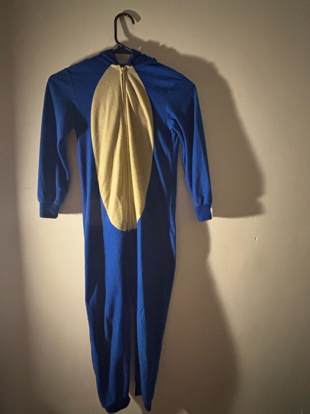 Royal Blue Hooded Onesie with Cream Front Panel sonic the hedgehog